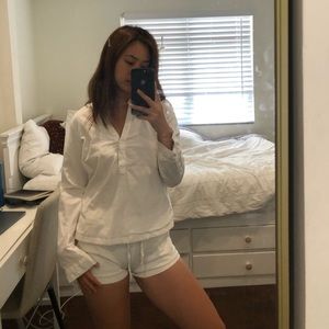 White cotton blouse medium